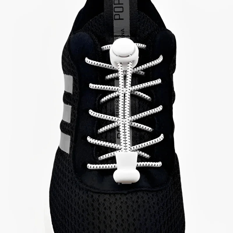 lacet autobloquant blanc et noir