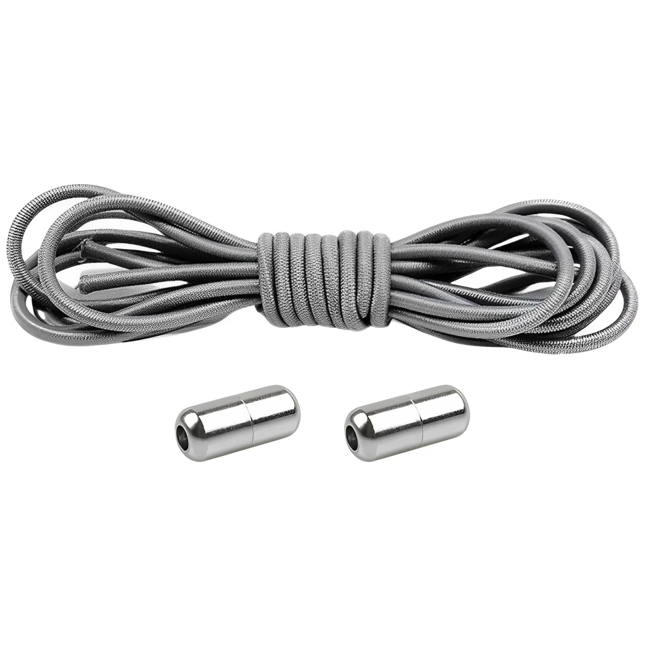 lacet élastique rond gris embout en métal