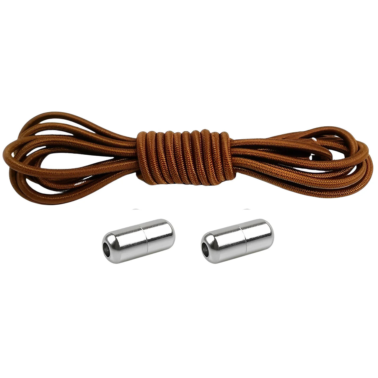 lacet élastique rond marron embout en metal