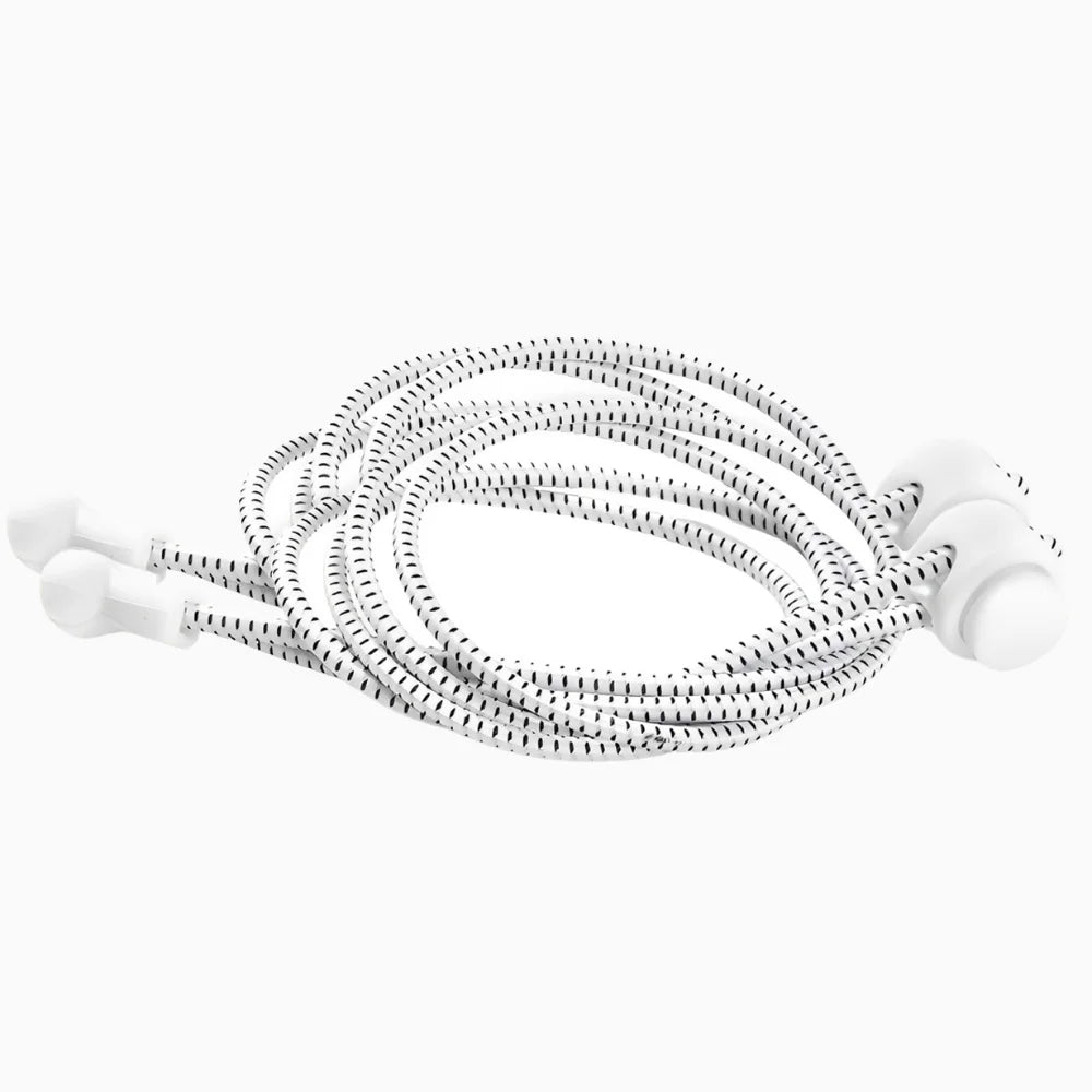 Lacet élastique autobloquant bicolore blanc et noir