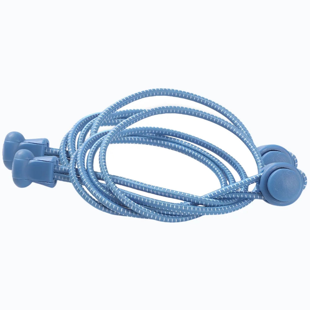 Lacet élastique autobloquant bicolore bleu et blanc