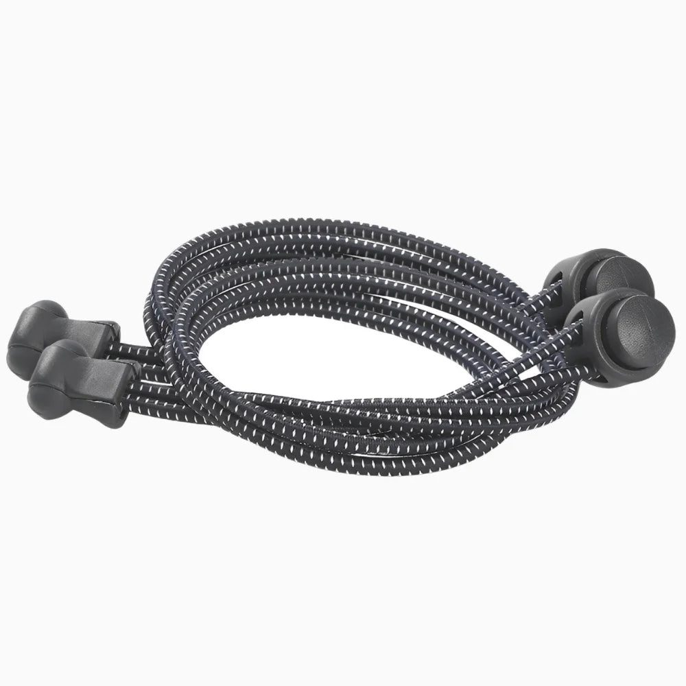 Lacet élastique autobloquant bicolore bleu marine et blanc
