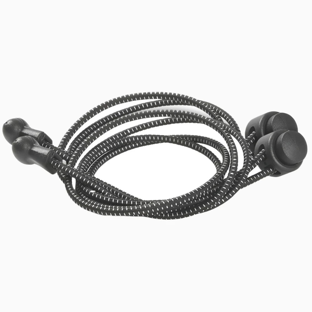 Lacet élastique autobloquant bicolore noir et blanc