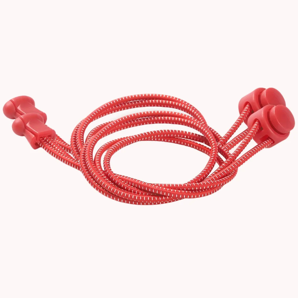 Lacet élastique autobloquant bicolore rouge et blanc