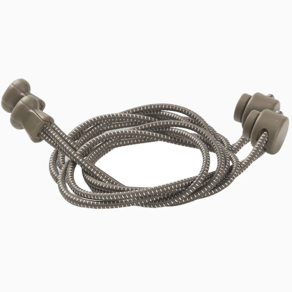 Lacet élastique autobloquant bicolore vert armée et blanc