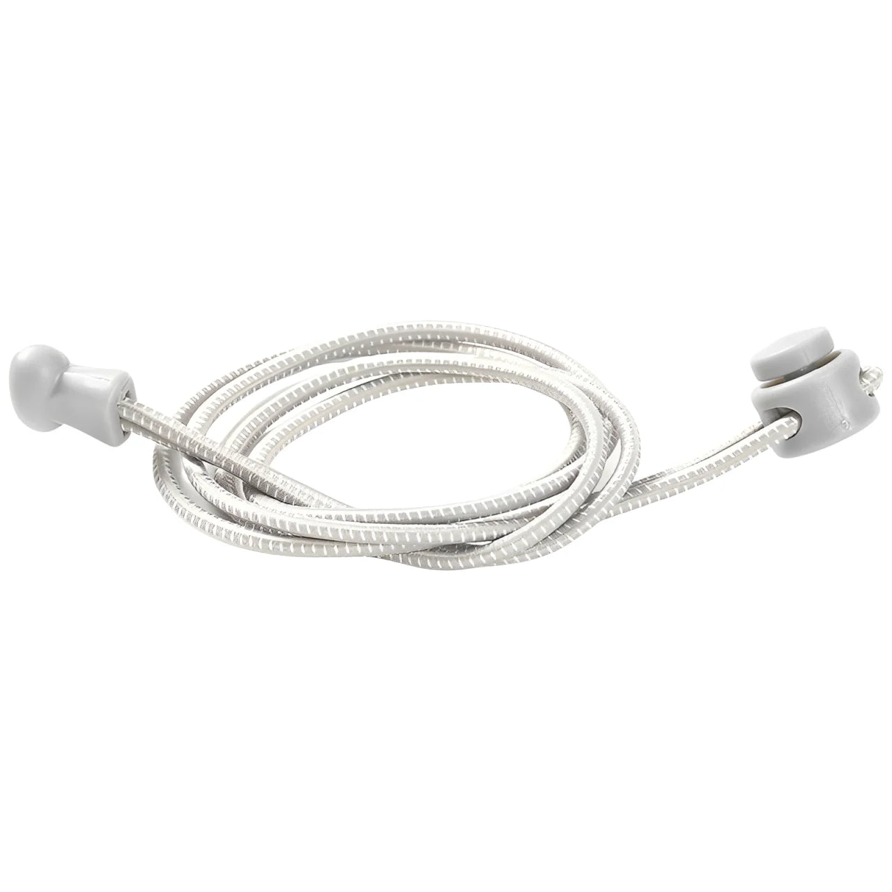 lacet élastique autobloquant gris et blanc