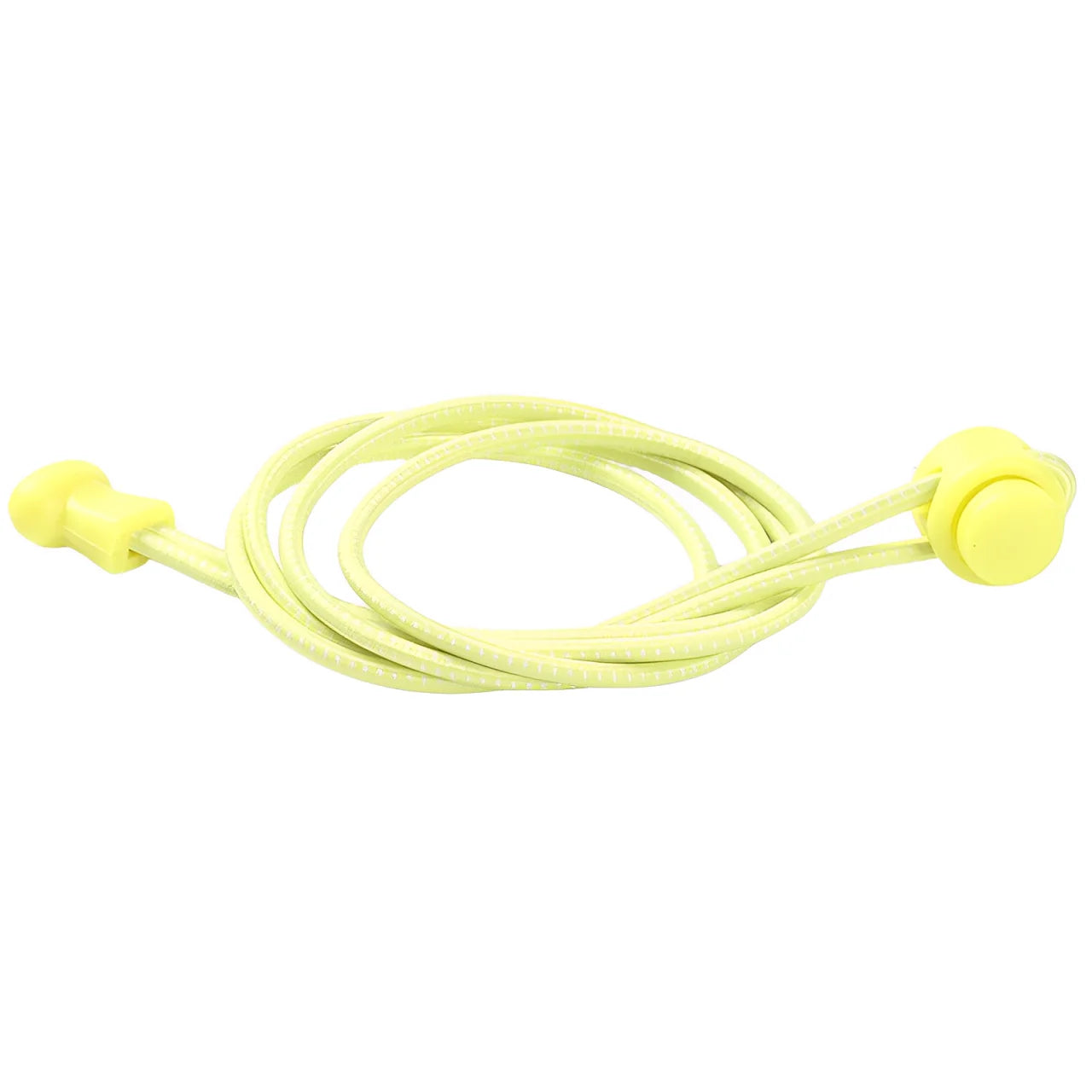 lacet élastique autobloquant jaune fluo et blanc