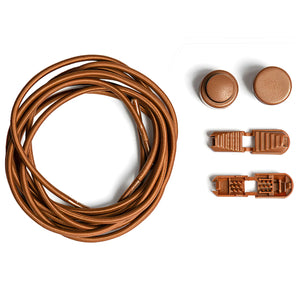 lacet élastique autobloquant marron