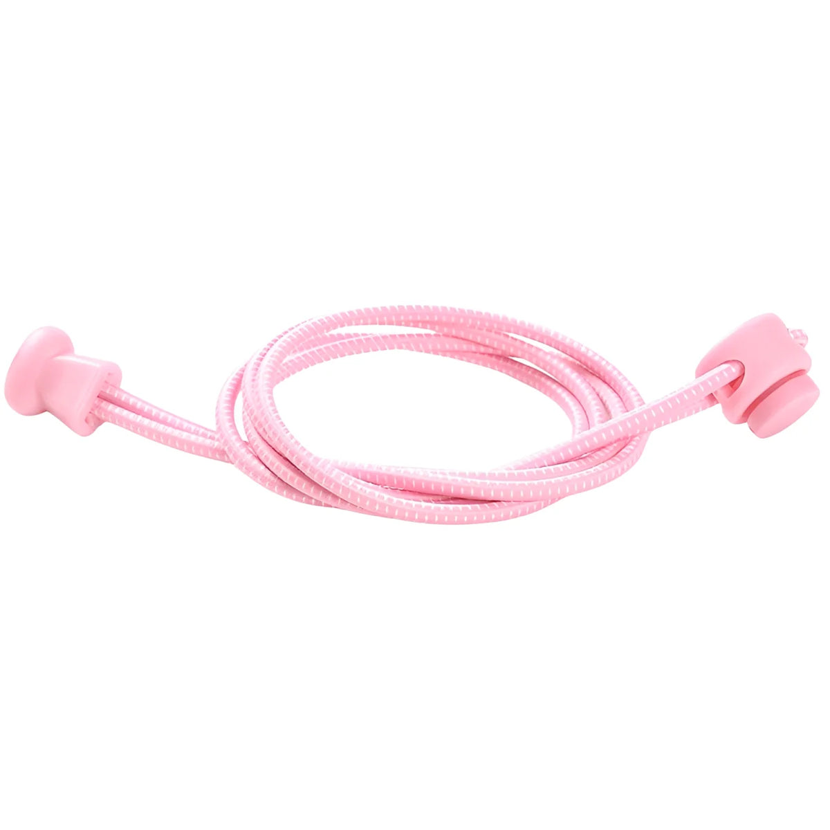lacet élastique autobloquant rose clair et blanc