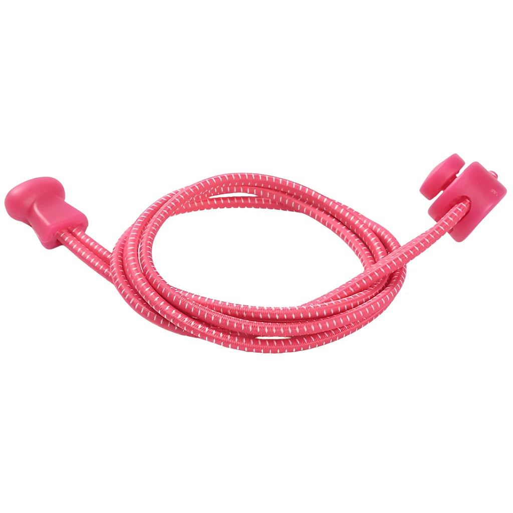 lacet élastique autobloquant rose et blanc