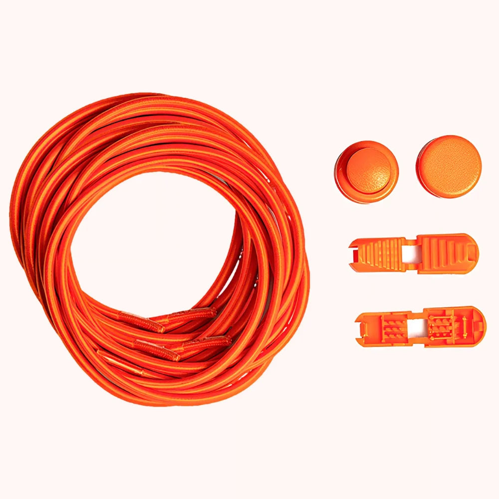 Lacet élastique autobloquant uni orange