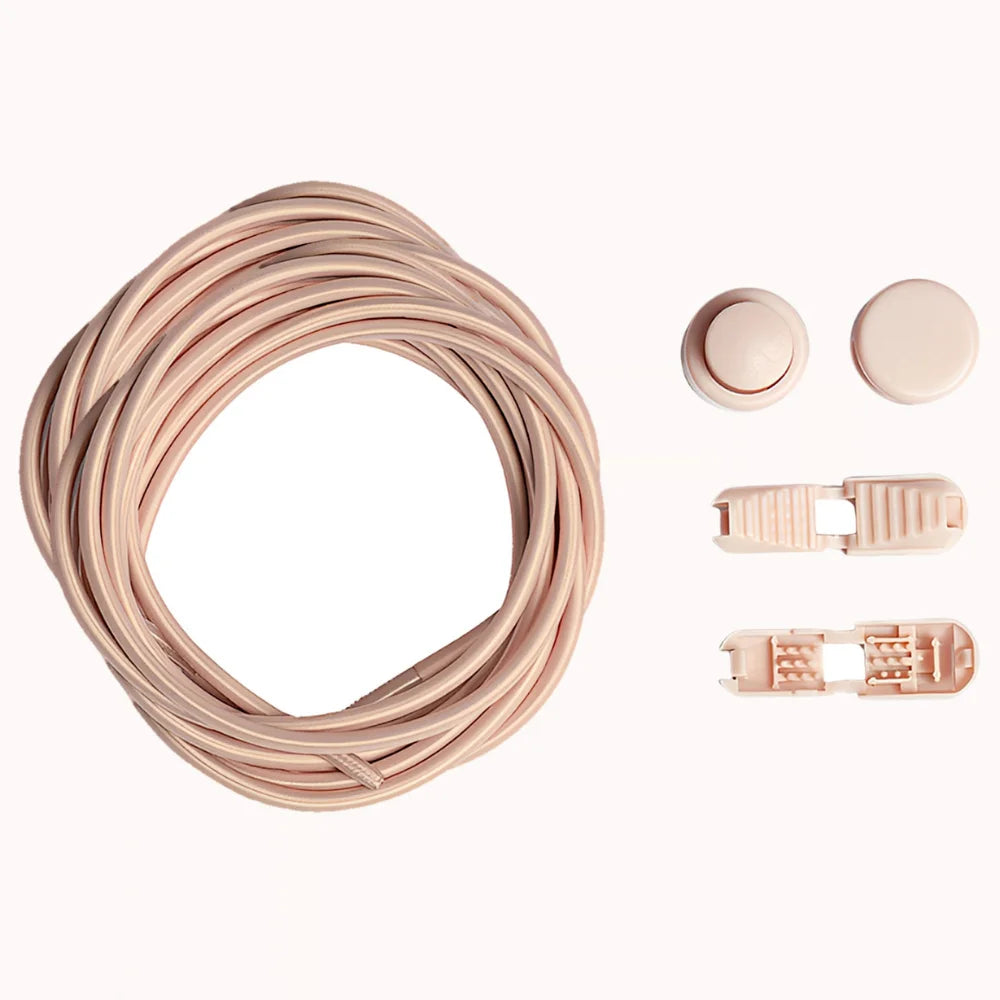 Lacet élastique autobloquant uni rose