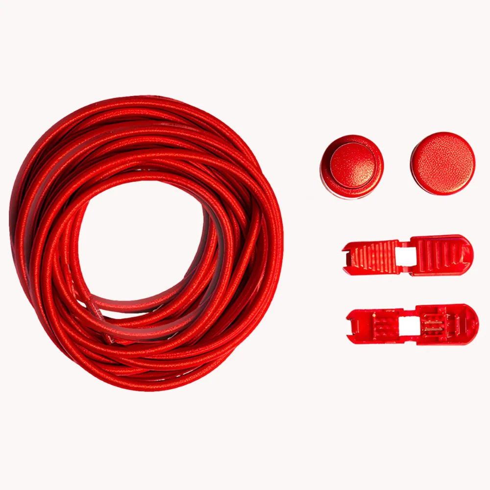 Lacet élastique autobloquant uni rouge