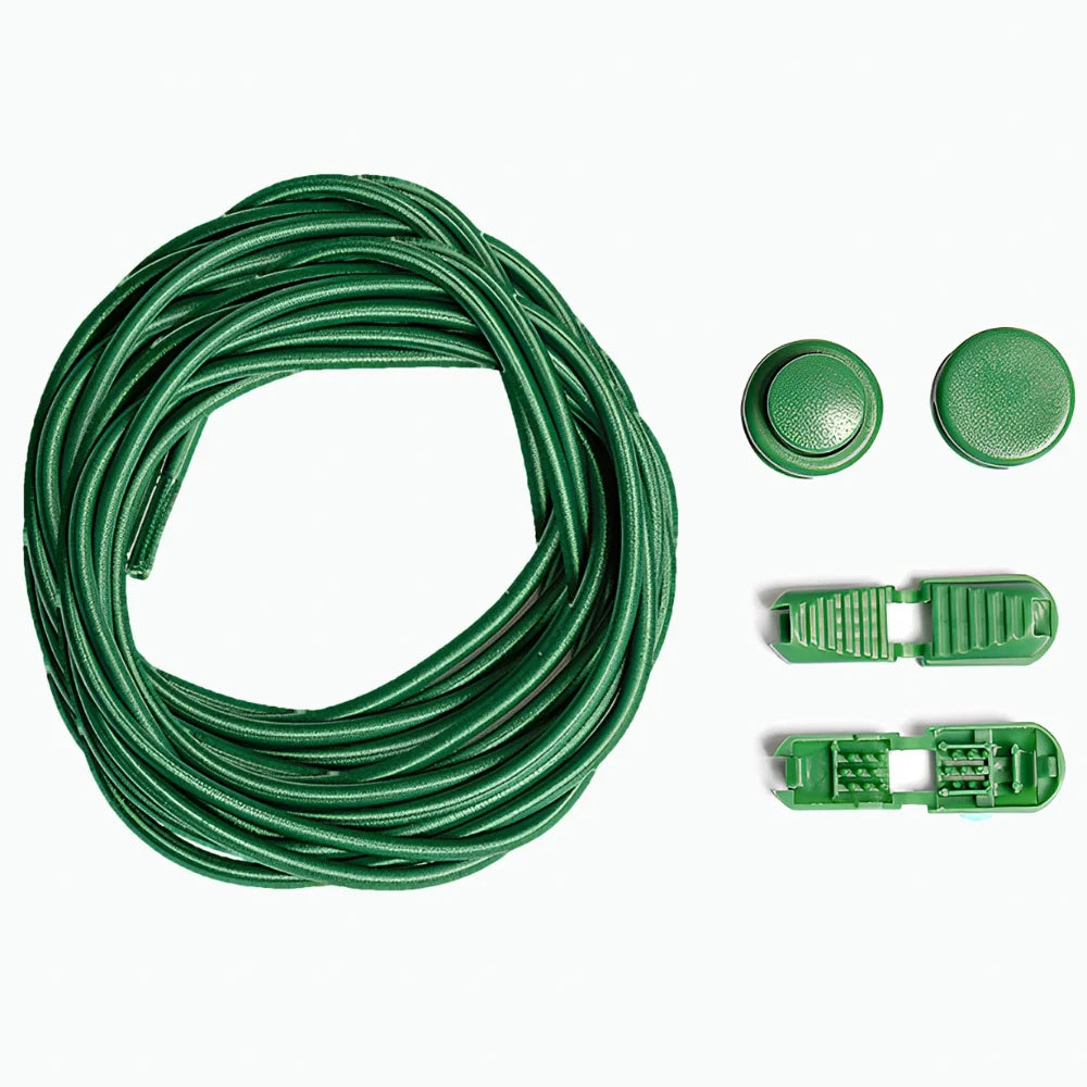 Lacet élastique autobloquant uni vert
