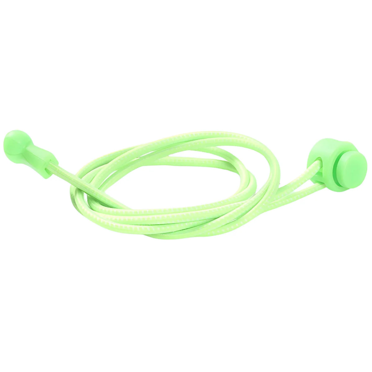lacet élastique autobloquant vert fluo et blanc