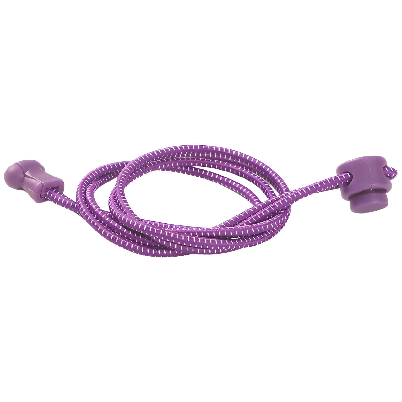 lacet élastique autobloquant violet et blanc