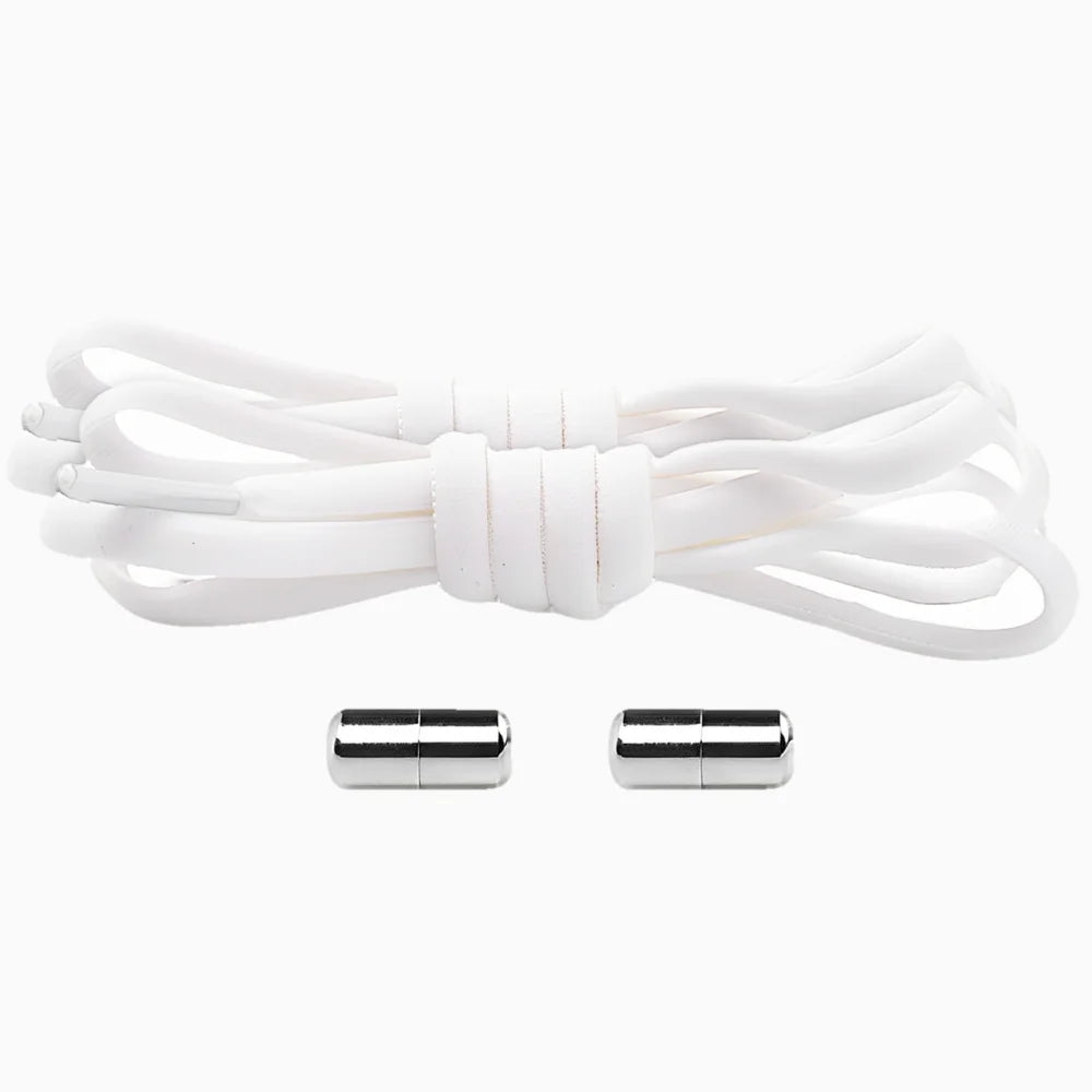 Lacet élastique avec embout à visser blanc