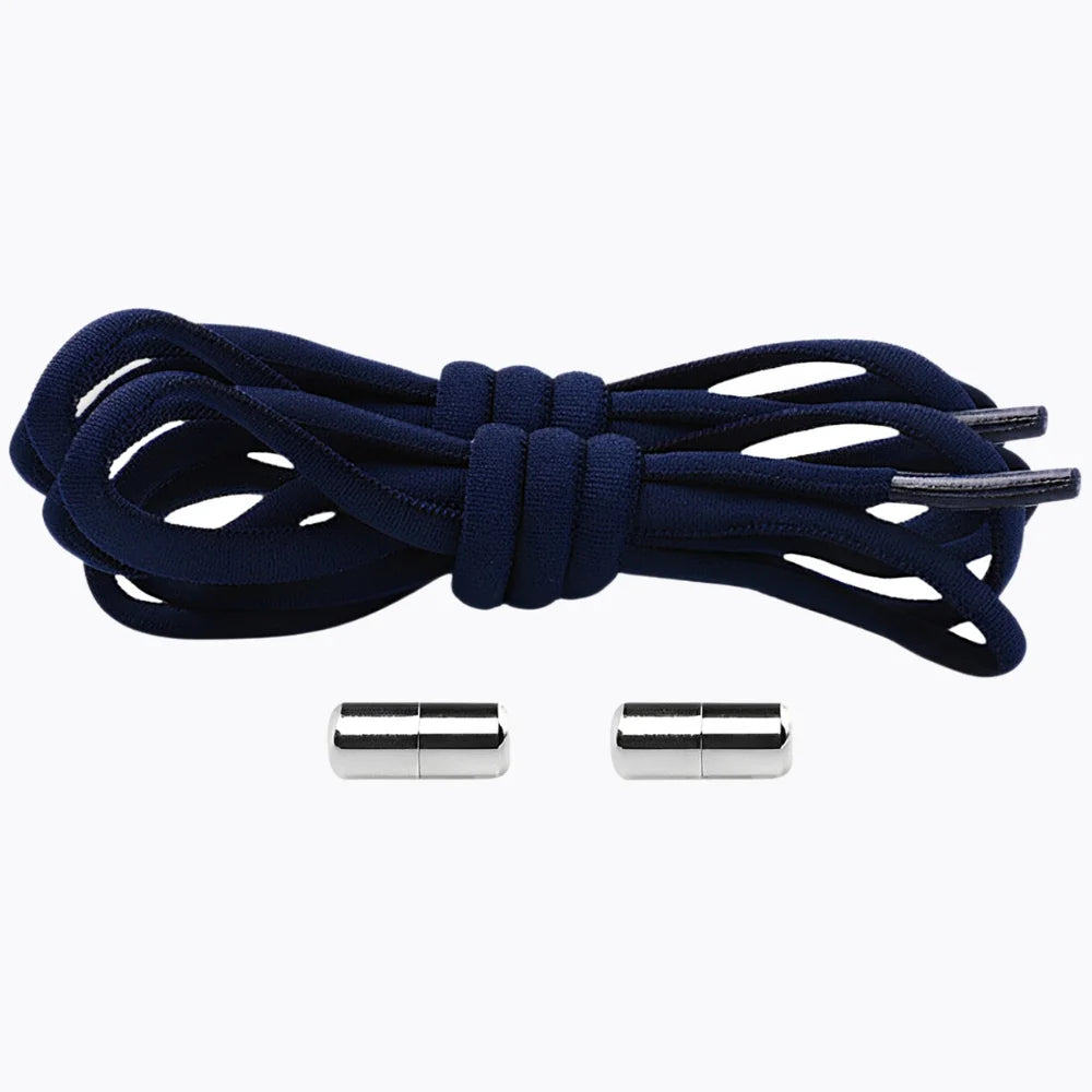Lacet élastique avec embout à visser bleu marine