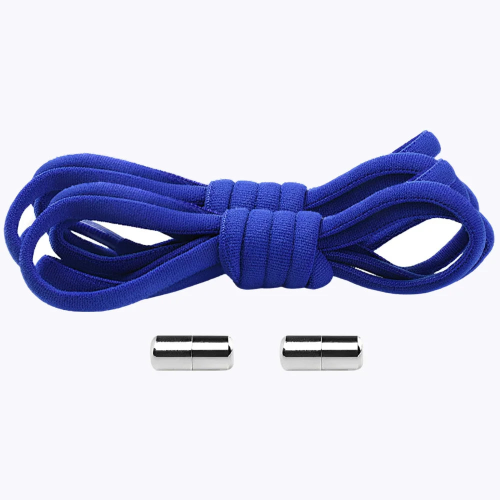 Lacet élastique avec embout à visser bleu