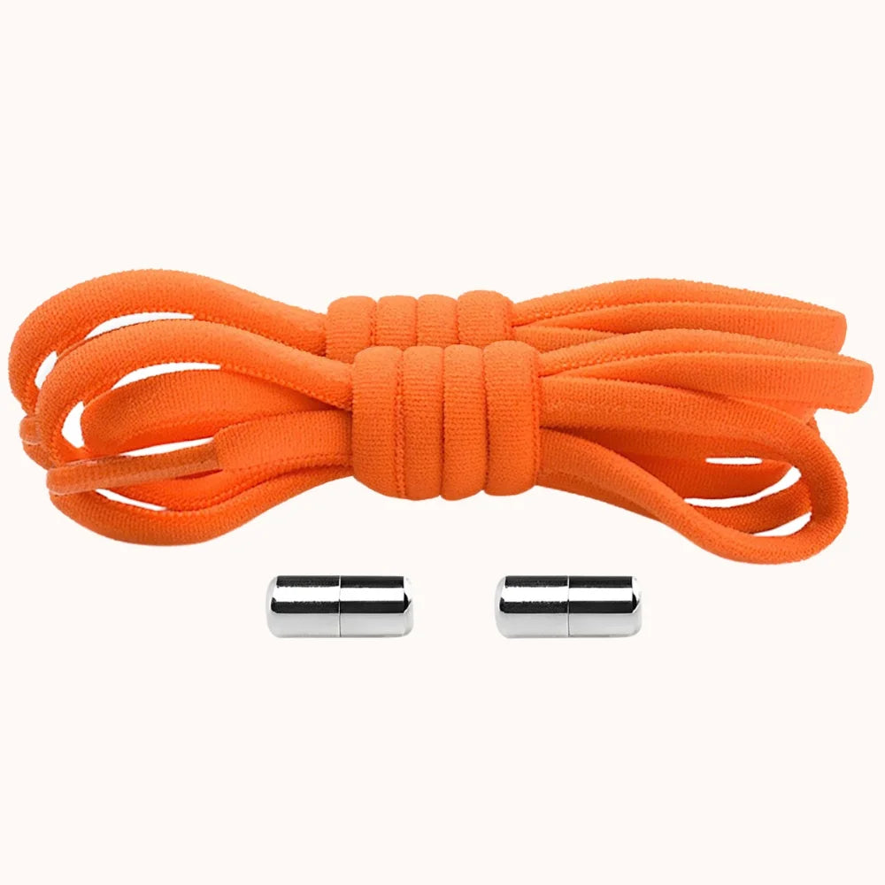 Lacet élastique avec embout à visser orange