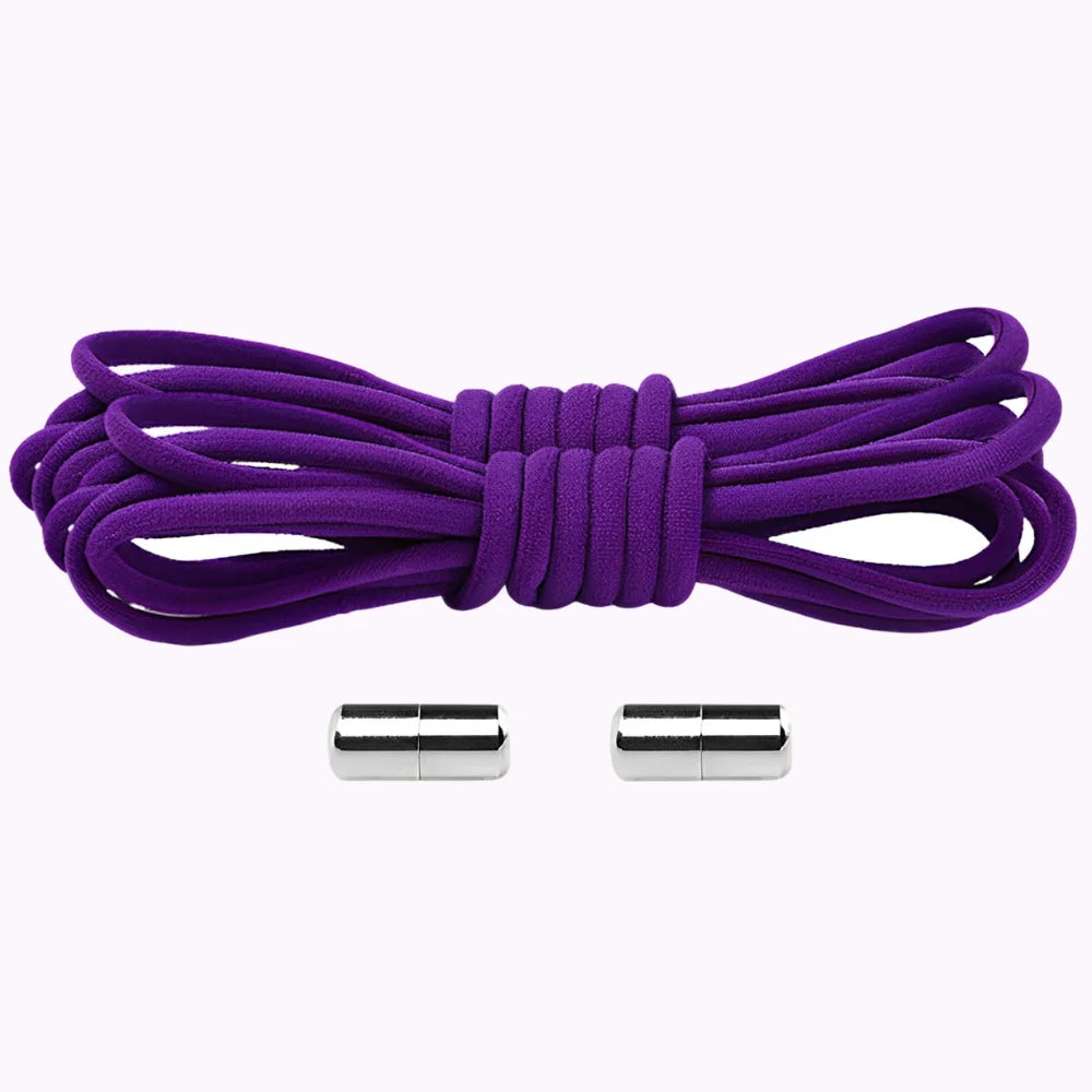 Lacet élastique avec embout à visser violet