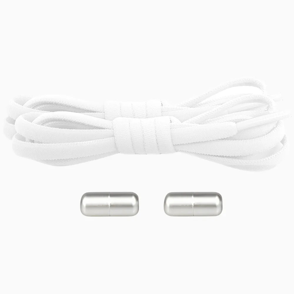 Lacet élastique avec embout coloré à visser blanc