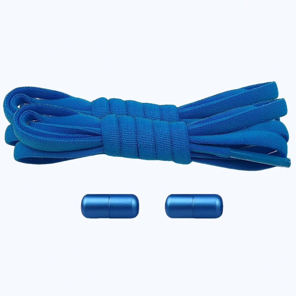 Lacet élastique avec embout coloré à visser bleu clair