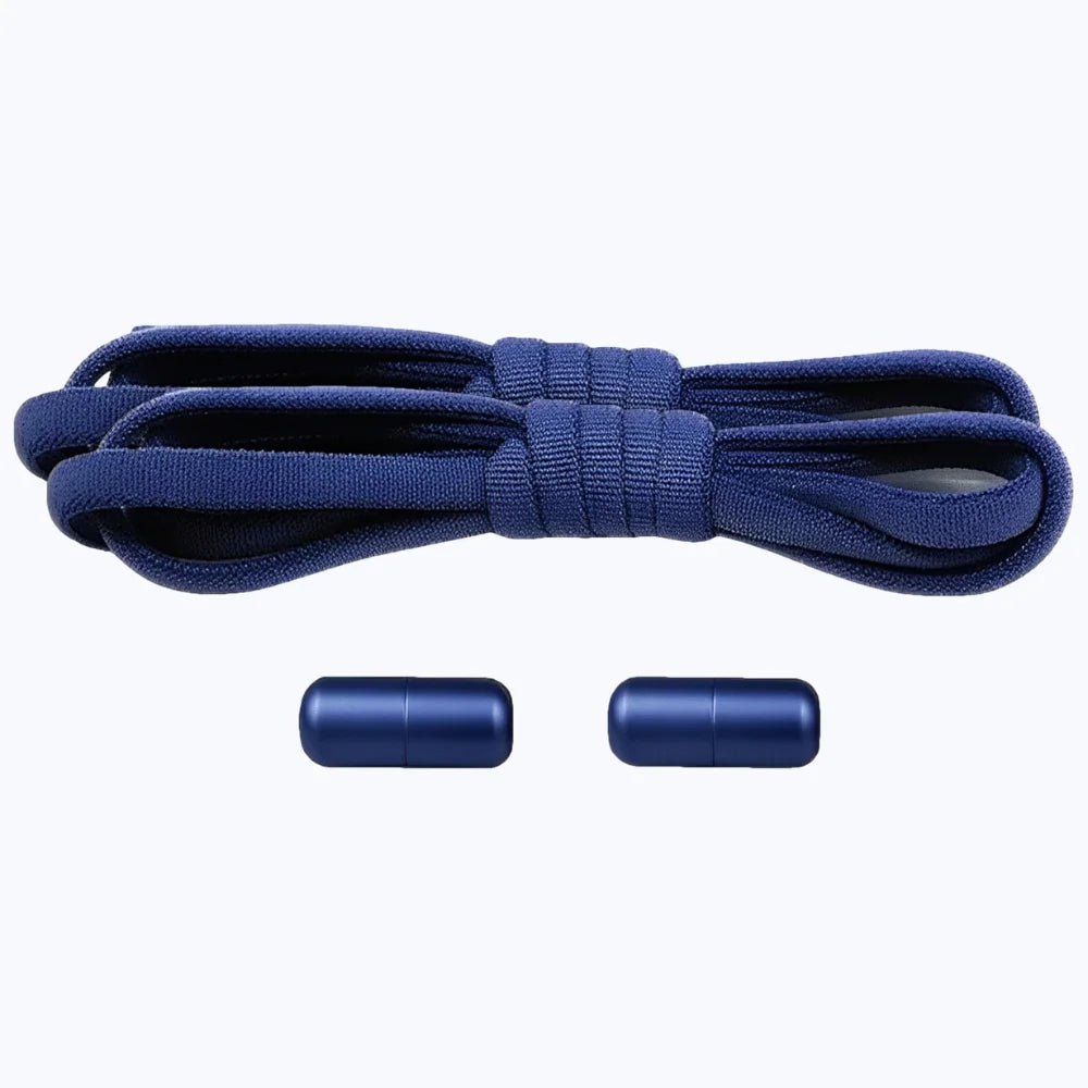 Lacet élastique avec embout coloré à visser bleu marine