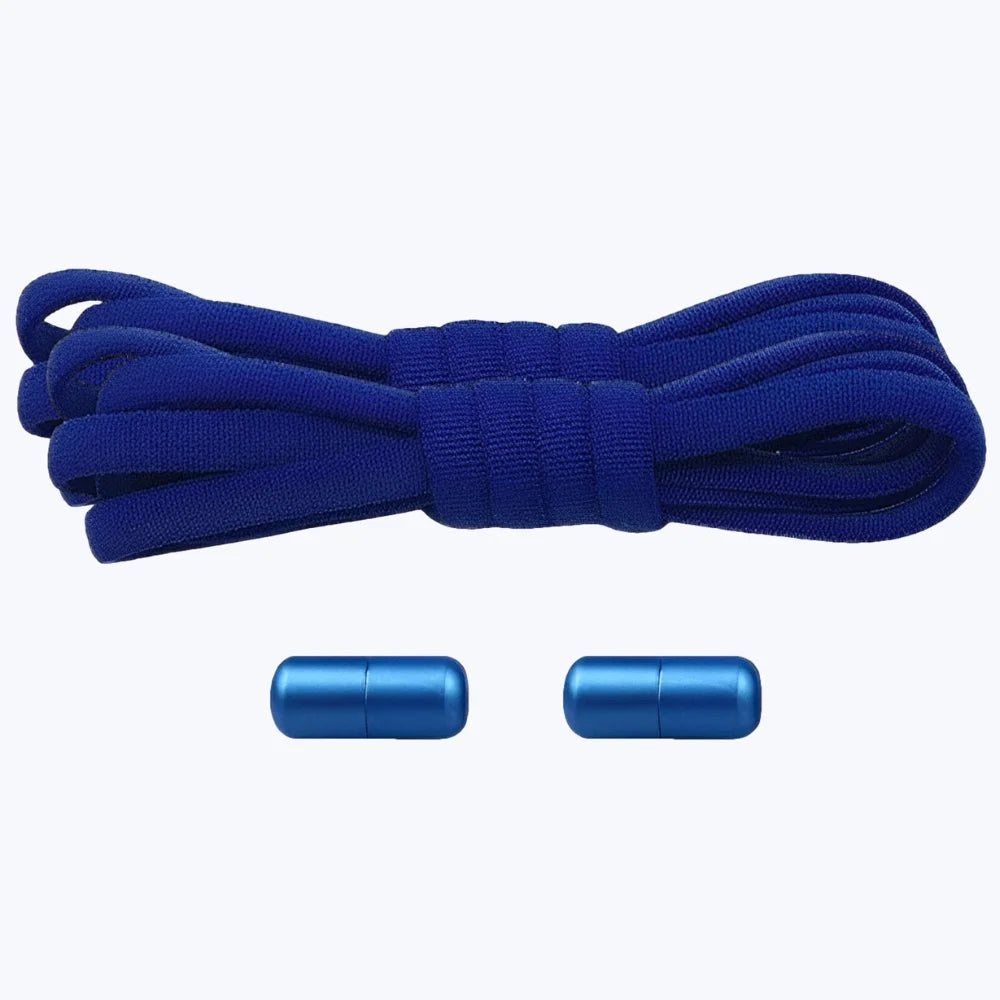 Lacet élastique avec embout coloré à visser bleu