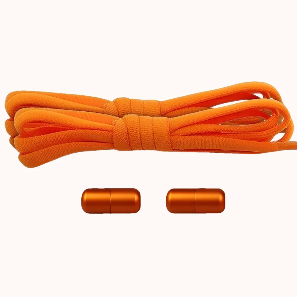 Lacet élastique avec embout coloré à visser orange