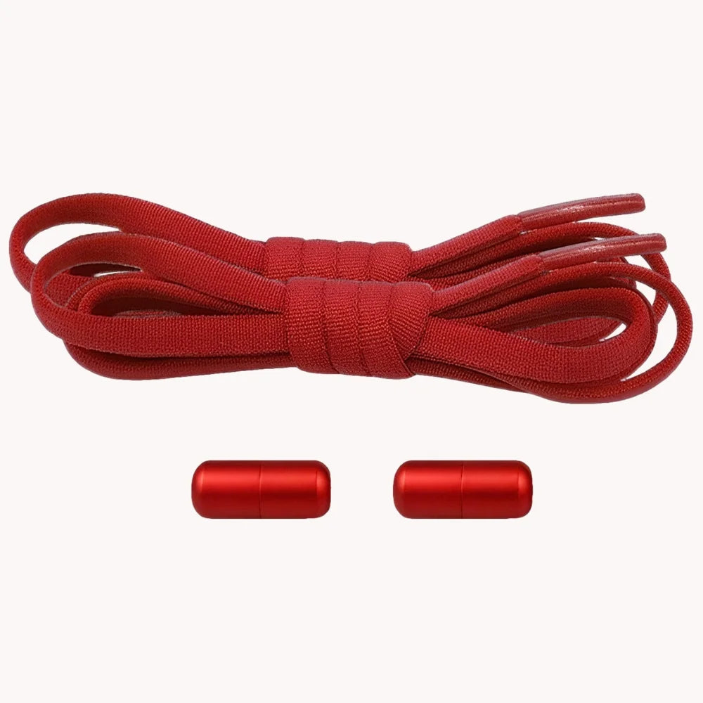 Lacet élastique avec embout coloré à visser rouge