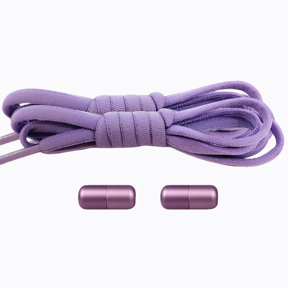 Lacet élastique avec embout coloré à visser violet