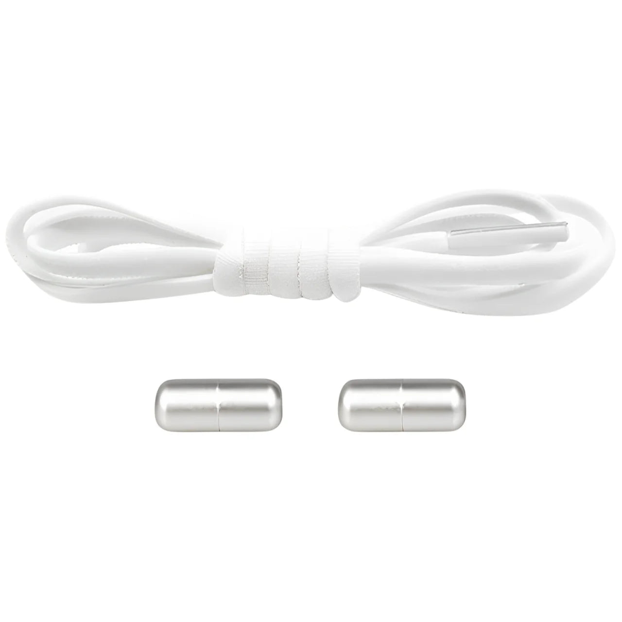 lacet élastique blanc embout métal coloré