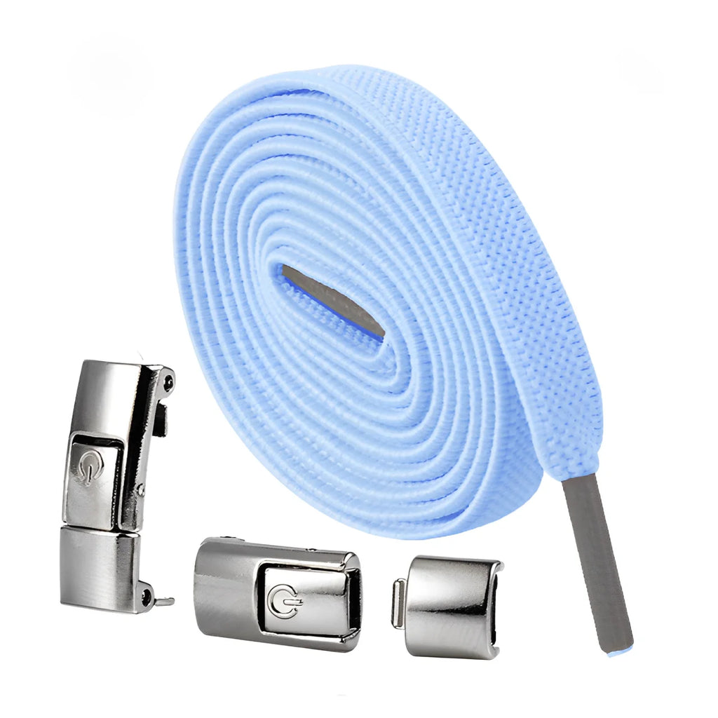 lacet élastique bleu clair sans noeud