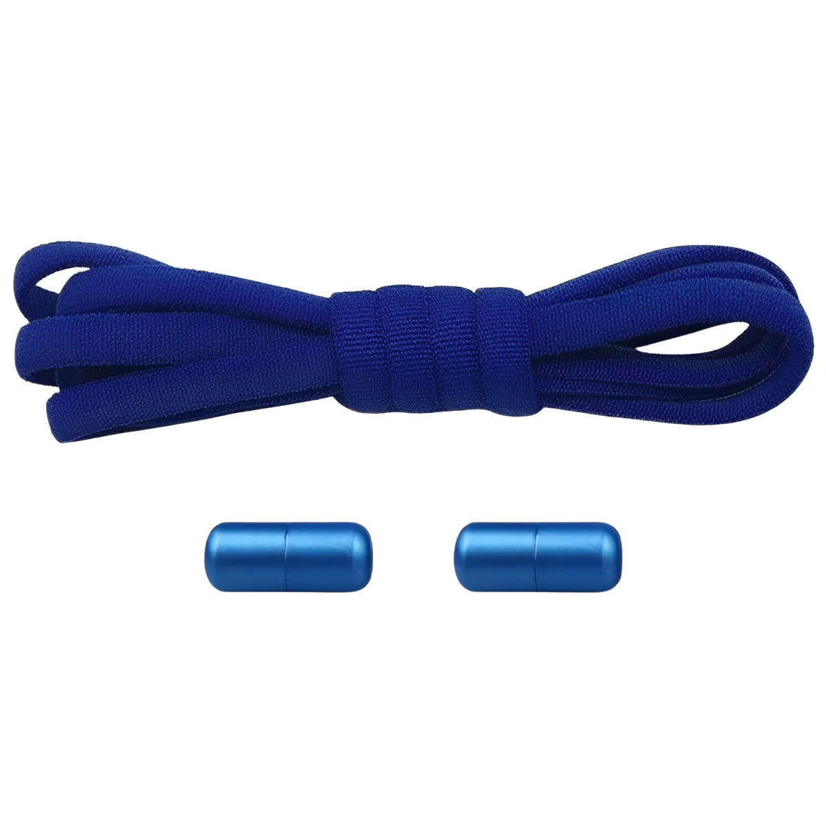 lacet élastique bleu foncé embout métal coloré