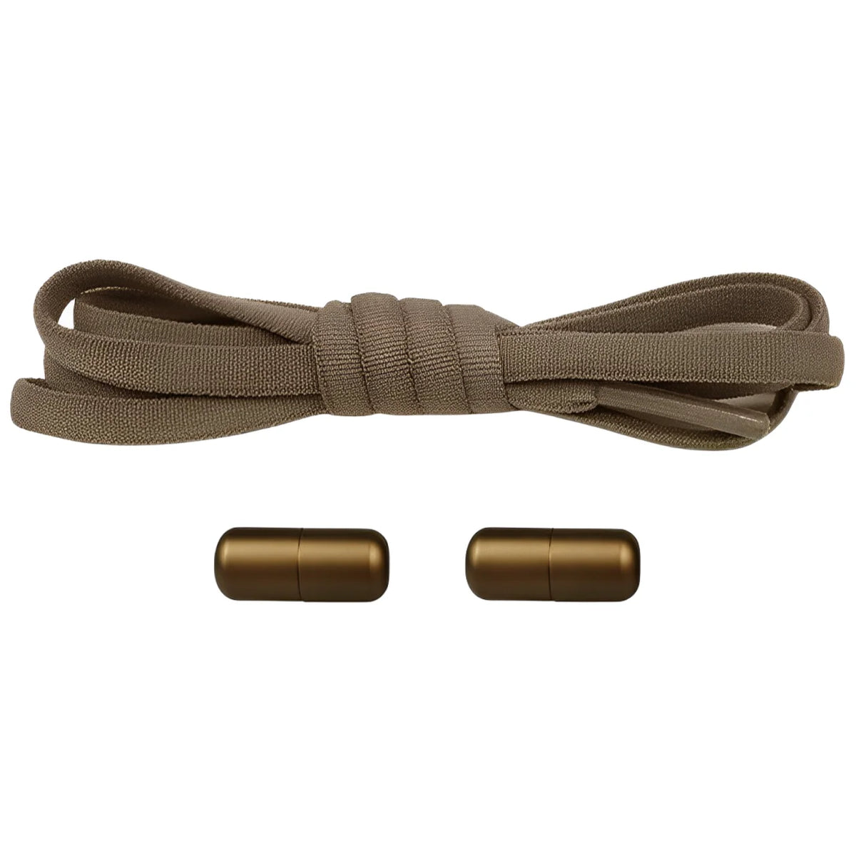 lacet élastique marron embout en métal coloré