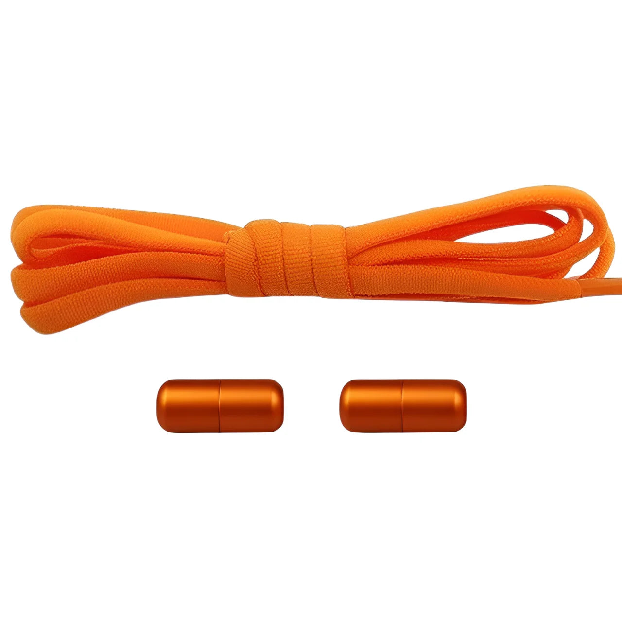 lacet élastique orange embout en métal coloré