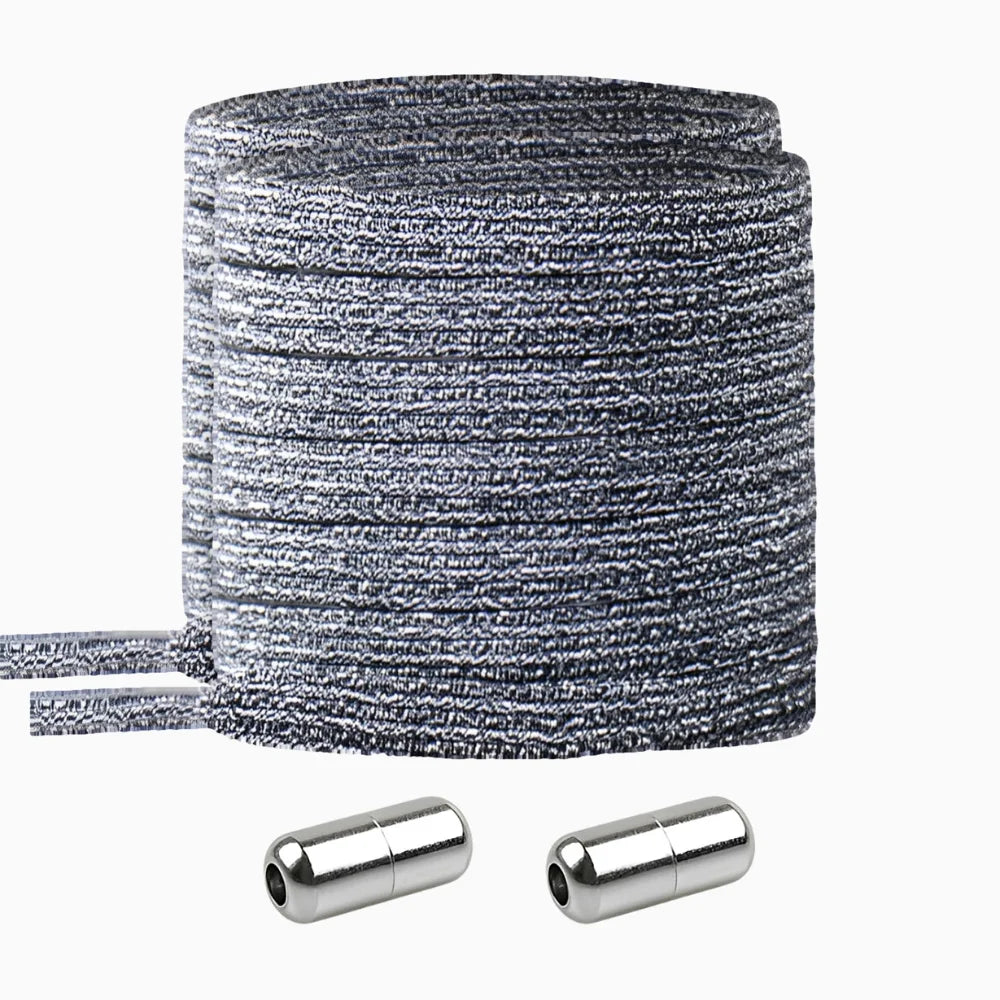 Lacet élastique original avec embout à visser gris