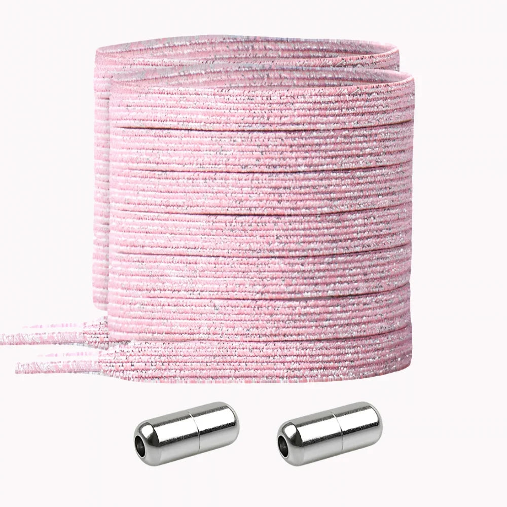 Lacet élastique original avec embout à visser rose