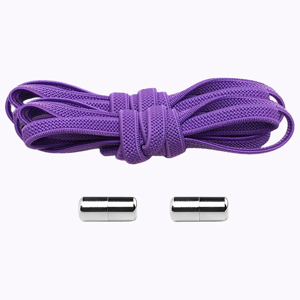Lacet élastique plat avec embout à visser violet