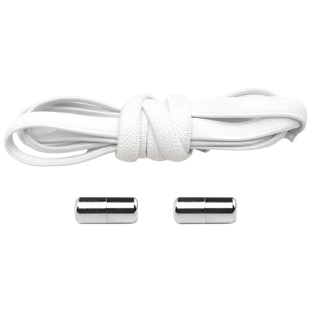 lacet élastique plat blanc embout en métal