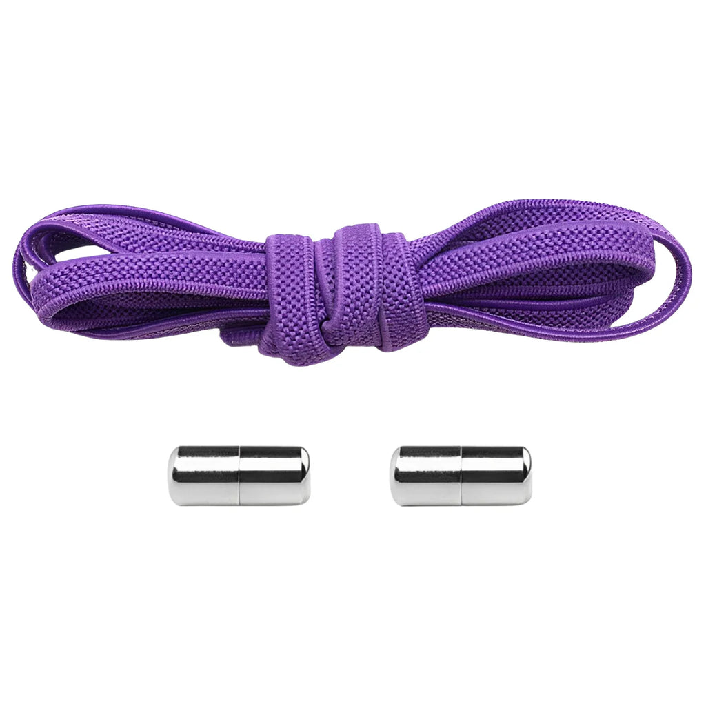 lacet élastique plat violet embout en métal