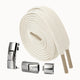 Lacet élastique sans nœud à clipser blanc cassé