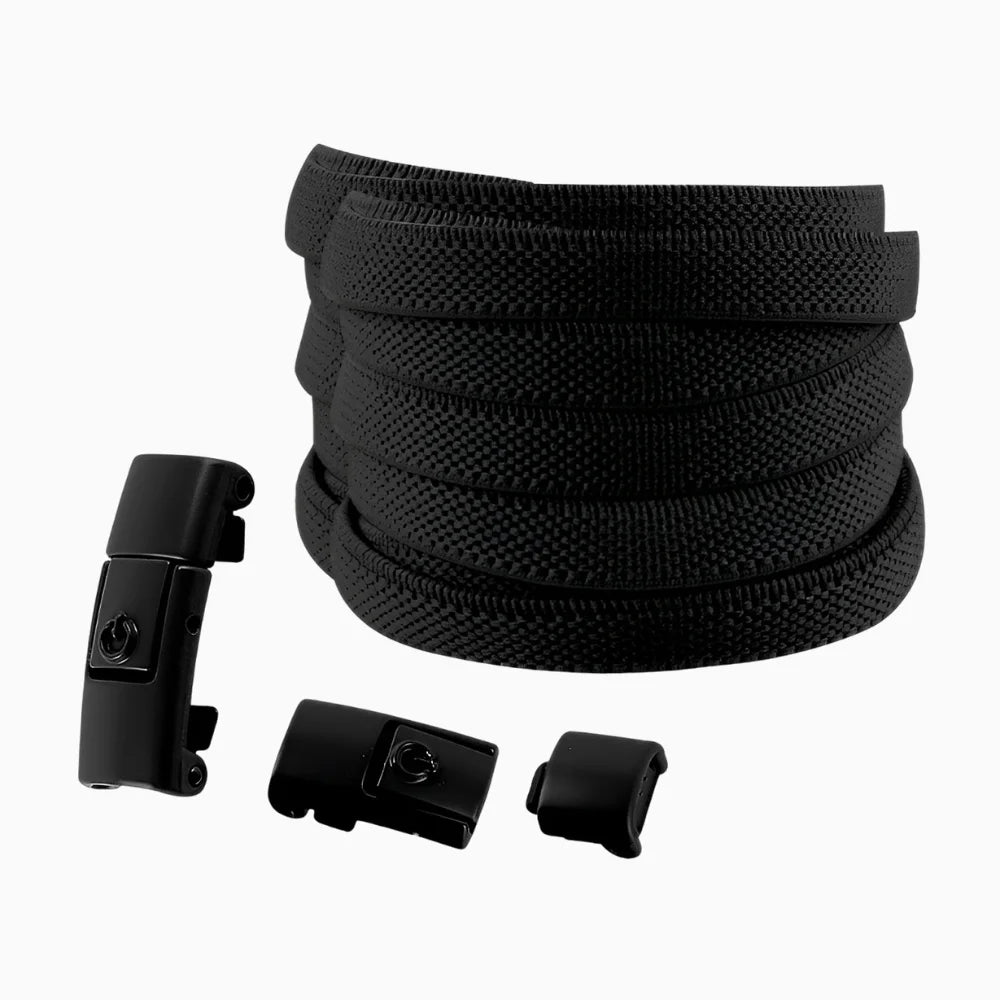 Lacet élastique sans nœud à clipser coloré noir