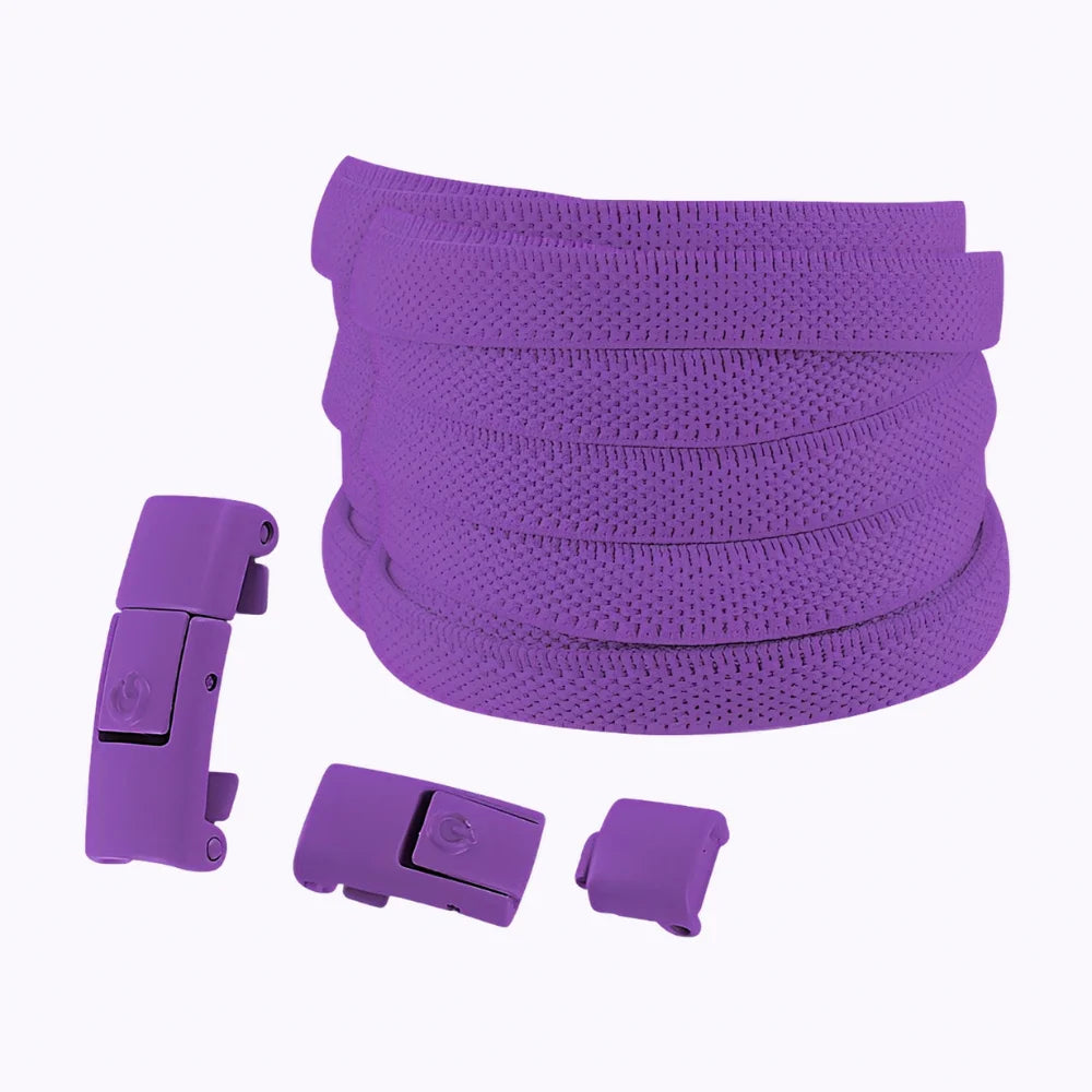 Lacet élastique sans nœud à clipser coloré violet