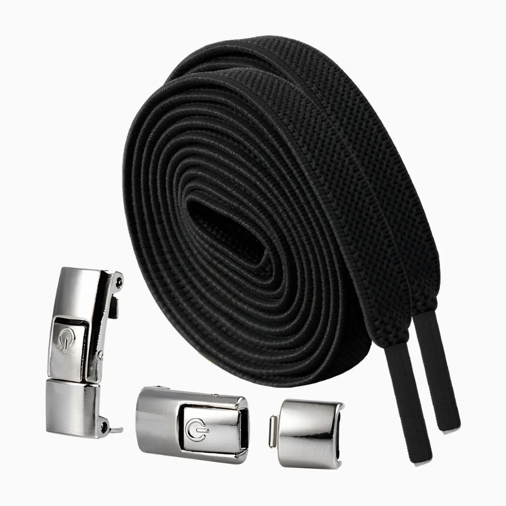 Lacet élastique sans nœud à clipser noir