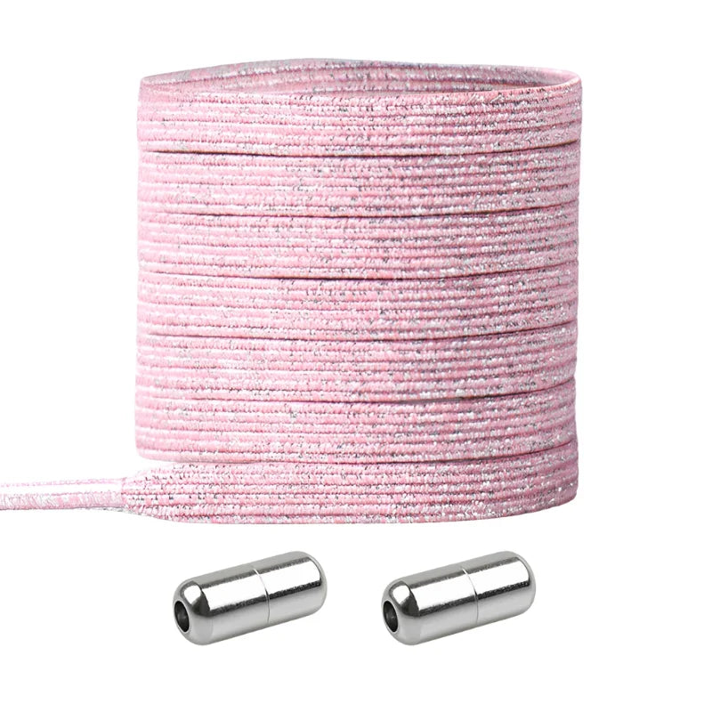 lacets élastiques originaux rose embout en métal
